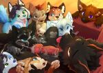 absurd_res amber_eyes animal_genitalia animal_penis anouk_blamore anthro balls black_body black_fur blue_body blue_eyes blue_fur bodily_fluids brielle_(wolffylegend) brown_body brown_eyes brown_fur canid canine canine_genitalia canine_penis canis coyote cum cum_on_balls cum_on_face cum_on_penis cum_on_self erection ester_(royalfang) fellatio female feral fox fur genital_fluids genitals green_eyes grey_body grey_fur group hand_on_head hand_on_leg heterochromia hi_res hiona ithilwen_galanodel kael_(beleynn) knot lima_(lunarmagic) looking_at_another looking_pleasured male male/female male/male mammal oral orange_body orange_fur pawpads paws penile penis purple_eyes red_body red_fur reya_(soulwolven) rusty_(ragnar9th) sex skyvo story story_at_source story_in_description tan_body tan_fur tongue tongue_out white_body white_fur wolf