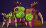 2025 5:3 absurd_res alien anthro anthrofied arthropod ber00 big_breasts blizzard_entertainment breasts broodmother digital_media_(artwork) duo eggs_in_belly female hand_holding hi_res huge_breasts hydralisk_(starcraft) hyper monster multi_eye pregnant starcraft zerg zerg_queen_(starcraft)