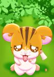 absurd_res anthro bodily_fluids brown_body brown_fur cricetid cum cum_in_mouth cum_inside cum_on_face disembodied_hand female female_anthro fur genital_fluids genitals hamster hamtaro_(series) hamtaroso hand_on_face hi_res kneeling mammal pussy rodent sandy_(hamtaro) signature solo striped_body striped_fur stripes tongue tongue_out
