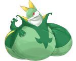 2021 ambiguous_gender feral generation_5_pokemon green_body hi_res kemono myu633nmnm nintendo obese obese_ambiguous obese_feral overweight overweight_ambiguous overweight_feral pokemon pokemon_(species) reptile scalie serperior simple_background solo white_background