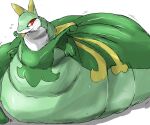 2020 ambiguous_gender feral generation_5_pokemon green_body hi_res kemono morbidly_obese morbidly_obese_ambiguous morbidly_obese_feral myu633nmnm nintendo obese obese_ambiguous obese_feral overweight overweight_ambiguous overweight_feral pokemon pokemon_(species) reptile scalie serperior simple_background solo white_background