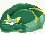 2021 ambiguous_gender feral generation_5_pokemon green_body hi_res kemono myu633nmnm nintendo obese obese_ambiguous obese_feral overweight overweight_ambiguous overweight_feral pokemon pokemon_(species) reptile scalie serperior simple_background solo white_background