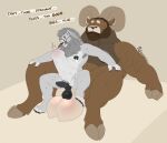 2025 abdominal_bulge anal anal_penetration anthro balls big_balls big_horn bodily_fluids bovid caprine comic dazed deep_penetration drooling duo english_text eye_roll eyewear eyewear_only feet felid foot_on_balls genitals glasses glasses_only hi_res hooves horn huge_balls in_heat lactating large_penetration lion looking_pleasured lost_in_pleasure male male/male male_lactation mammal mayternity melancholiclion muscular muscular_male muscular_top nude on_bottom on_top pantherine penetration penile penile_penetration penis penis_in_ass penis_shaped_bulge reverse_cowgirl_position saliva sex sheep size_difference smaller_penetrated spiked_penis spikes spikes_(anatomy) sweat text wearing_glasses yukoso_(melancholiclion)