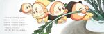  1boy 2girls animal_ears beard black_hat blush_stickers brown_eyes closed_eyes commentary daikon dirt dog_ears facial_hair hat headscarf hina_chan0120 kirby_(series) multiple_girls no_humans no_mouth pulling radish standing teamwork the_gigantic_turnip translated waddle_dee white_hair white_headscarf yellow_headscarf 