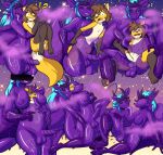  anthro assimilation clone cloning cybernetics cyborg dragon faceless faceless_anthro faceless_character featureless_face female goo_(disambiguation) goo_creature goo_dragon goo_dripping goo_transformation gooborg goop goopy gynomorph hi_res intersex leafrunnerk machine melting purple_body purple_dragon queen_vinyl_da.i&#039;gyu-kazotetsu transformation twinning zentai 