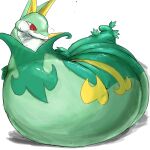2020 ambiguous_gender feral generation_5_pokemon green_body hi_res kemono morbidly_obese morbidly_obese_ambiguous morbidly_obese_feral myu633nmnm nintendo obese obese_ambiguous obese_feral overweight overweight_ambiguous overweight_feral pokemon pokemon_(species) reptile scalie serperior simple_background solo white_background
