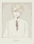  1boy aged_down bishounen black_hair dio_brando hair_over_one_eye jojo_no_kimyou_na_bouken limited_palette looking_at_viewer marimocham pale_color pale_skin phantom_blood 