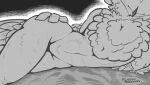 2025 abs anthro avian beak bird black_and_white detailed detailed_feathers eared_owl faceless_character faceless_female feathered_chest feathered_tail feathers female flammeusia fluffy fluffy_chest hand_on_butt hi_res lying mature_anthro mature_female monochrome on_side owl pinup pose rozalid short-eared_owl sketch smile solo tail true_owl wide_hips