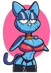 2025 anthro bent_arm big_breasts big_ears big_eyes biped black_clothing black_eyes black_legwear black_markings black_panties black_thigh_highs black_underwear blue_body blue_breasts blue_ears blue_eyebrows blue_eyeshadow blue_fur blue_tail bra breasts cartoon_network cleavage cleavage_overflow clothed clothed_anthro clothed_female clothing curvy_figure digital_drawing_(artwork) digital_media_(artwork) domestic_cat elderly elderly_anthro elderly_female eyebrows eyelashes eyeshadow facial_markings felid feline felis female fingers fur garter_straps geometric_background glistening glistening_bra glistening_breasts glistening_clothing glistening_eyelids glistening_legwear glistening_thigh_highs glistening_underwear half-closed_eyes head_markings huge_breasts legwear lidded_eyes light_body light_fur long_eyelashes looking_at_viewer low_res makeup mammal markings mary_senicourt mature_anthro mature_female mouth_closed muzzle_(marking) narrowed_eyes panties pink_nose pointy_ears portrait prick_ears raised_clothing raised_sweater raised_topwear red_bra red_clothing red_underwear resting_bitch_face simple_background small_nose snout solo standing sweater tail the_amazing_world_of_gumball thick_thighs thigh_highs three-quarter_portrait three-quarter_view toasttank topwear turtleneck underwear whisker_markings white_markings yellow_clothing yellow_sweater yellow_topwear