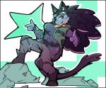 anthro blearthrew call_of_duty:_black_ops_6 clothing cosplay dragon eyewear female finger_gun fur furred_dragon furred_scalie gesture goggles hand_gesture hi_res knee_pads mythological_creature mythological_scalie mythology scalie sia_(zeemid) solo topwear vest