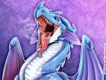 back_spikes blue_body blue_scales bodily_fluids claws dragon dripping drooling esophageal_sphincter facial_horn feral glottis hi_res horn looking_at_viewer male membrane_(anatomy) membranous_wings mouth_shot mythological_creature mythological_scalie mythology nose_horn open_mouth pink_mouth pink_tongue saliva saliva_drip saliva_on_tongue saliva_string scales scalie seductive sharp_teeth shirojackote solo spikes spikes_(anatomy) steam steamy_breath teeth throat tongue tongue_out trachea wing_claws wings
