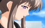  2000s_(style) 2007 anime_coloring anime_screenshot blush from_above hattori_kenji man&#039;in_densha non-web_source purple_eyes smile 