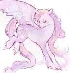 ambiguous_gender cloven_hooves cutie_mark equid equine eyelashes feathered_wings feathers feral fluttershy_(mlp_g3) fur hair hasbro hi_res hooves long_hair mammal mlp_g3 multicolored_hair my_little_pony mythological_creature mythological_equine mythology pegasus purple_body purple_feathers purple_fur snout solo stellarphileistic wings
