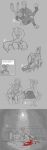 2019 3_toes 5_fingers absurd_res albert_wesker anthro arthropod balcony bear blood bodily_fluids canid canine canis capcom clothing comic covered_in_blood crate crossover dialogue digital_drawing_(artwork) digital_media_(artwork) disney english_text eyewear feet felid feline female fingers footwear glasses group hi_res hug hugging_another human human_on_anthro hymenopteran insect interspecies jacket judy_hopps lagomorph leporid lying lynx male mammal monochrome murid murine police police_officer rabbit raining rat resident_evil rodent sad scratching shira_(vuko-jebina) signature sitting socks speech_bubble tail tail_motion tailwag text toes topwear vuko-jebina wasp wolf zootopia