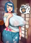  1girl 2boys abfurai abs bar_censor blue_eyes blue_hair blush breasts censored cheating_(relationship) condom condom_belt huge_breasts indoors lana&#039;s_father_(pokemon) lana&#039;s_mother_(pokemon) machamp mature_female multiple_boys netorare nintendo nipples open_mouth penis pokemon pokemon_(anime) pokemon_(creature) pokemon_sm_(anime) pokephilia pussy see-through speech_bubble text_focus used_condom 