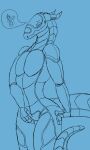  absurd_res anthro armor box container hand_on_box hand_on_crotch hi_res lizard looking_down machine male plate plate_armor reptile robot scalie sketch solo synth_(vader-san) therobd 