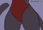 absurd_res anthro camel_toe close-up clothed clothing felid female genitals hi_res houndlycat ineffective_clothing jenna_(houndlycat) mammal navel_outline one-piece_swimsuit pantherine pussy red_clothing solo swimwear tail tight_clothing 