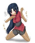  bandage bandages black_hair did gym_leader natsume_(pokemon) nintendo pokemon red_eyes sabrina translation_request 