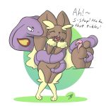  2019 3_toes adamb/fluffy anal anal_penetration animal_genitalia animal_penis anthro anthro_on_feral arbok bestiality dialogue digital_media_(artwork) duo eyes_closed female feral grinding hemipenes lagomorph laugh licking long_ears lopunny male male/female mammal multi_penis nintendo nude open_mouth penetration penis pok&eacute;mon pok&eacute;mon_(species) pussy_juice scalie sex signature simple_background standing tail_sex toes tongue tongue_out video_games 