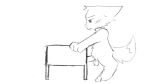 animated blush breeding_mount genitals hachimitsufever male semi-anthro sketch solo unfinished