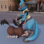 1:1 3d_(artwork) animal_genitalia animal_penis anthro anthro_on_feral anthro_penetrating anthro_penetrating_female anthro_penetrating_feral bestiality biped blue_body blue_fur brown_body brown_fur canine_genitalia canine_penis chocolate_rain_(chocolate_rain) clothing cyfx digital_media_(artwork) duo equid equine fellatio female female_penetrated feral feral_penetrated fur generation_4_pokemon genitals hair hand_on_head hat headgear headwear hi_res hooves horse knot lucario male male/female male_on_feral male_penetrating male_penetrating_female male_penetrating_feral mammal nintendo oral penetration penile penis penis_in_mouth pokemon pokemon_(species) sex standing stripes tail