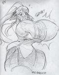 2023 big_breasts breasts centaur centorea_shianus_(monster_musume) clothing equid equid_taur european_mythology female greek_mythology hi_res humanoid_taur mammal mammal_taur monster_girl_(genre) monster_musume mythology shirt sketch solo tail-blazer taur topwear traditional_media_(artwork)