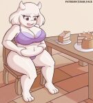 anthro big_breasts boss_monster_(undertale) bottomwear bovid breasts caprine clothed clothing crab_art_studio digital_media_(artwork) female fur goat hair hi_res huge_breasts lingerie mammal mature_anthro mature_female open_mouth panties simple_background solo thick_thighs topwear toriel undertale undertale_(series) underwear white_body white_fur wide_hips