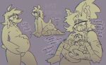 anatid anseriform anthro avian bird bodily_fluids crying duck duke_(ratbrain17) duo egg encouragement female female/female hi_res mads_(boidbwain) oviposition owl pain ratbrain17 size_difference tears