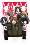  :d bangs black_hair black_ribbon blue_eyes blue_hair blue_jacket blush_stickers brown_eyes brown_hair chinese_zodiac closed_eyes commentary emblem enter_enter_mission! freckles girls_und_panzer glasses ground_vehicle hair_ribbon highres jacket long_hair long_sleeves looking_at_viewer m3_lee maruyama_saki military military_uniform military_vehicle motor_vehicle nengajou new_year ooarai_military_uniform oono_aya open_mouth parted_bangs rabbit ribbon rimless_eyewear round_eyewear sakaguchi_karina sawa_azusa short_hair smile takahashi_kurage tank textless_version twintails uniform utsugi_yuuki vehicle_focus waving yamagou_ayumi year_of_the_rabbit 