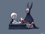 2025 2_horns 6_eyes ambiguous_gender black_eyes cloak clothing daughter_(lore) english_text female_(lore) group herrah_(hollow_knight) hollow_knight horn hornet_(hollow_knight) lucaniamc mask mother_(lore) mother_and_child_(lore) mother_and_daughter_(lore) multi_eye multi_limb parent_(lore) parent_and_child_(lore) parent_and_daughter_(lore) red_cloak red_clothing signature sitting spider_web team_cherry text thread trio weaver_(hollow_knight) white_text