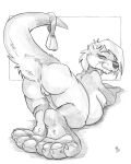  2022 anthro anus bell bouncyotter breasts female flinters fur genitals greyscale hair hi_res mammal monochrome mustelid nipples nude otter pregnant pregnant_female pussy rear_view solo whiskers 