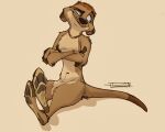  3_toes anklet anthro countershade_feet countershade_torso countershading crossed_arms crossed_legs disney ear_piercing feet fur herpestid hindpaw jewelry male mammal meerkat necklace pawpads paws piercing sitting soles solo tan_body tan_fur the_lion_king timon timon_and_pumbaa toes 