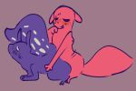 3:2 ambiguous_gender ambiguous_penetration artienvy blush blush_lines duo facial_scar feral hi_res hunter_(rain_world) male male/ambiguous motion_lines penetration purple_body purple_skin rain_world red_body red_skin scar slugcat spearmaster_(rain_world) tail thick_tail videocult