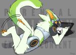 3ds_(mothaala) ambiguous_gender butt censor_bar drawing_(action) hi_res long_tail lying machine mothaala on_front protogen simple_background simple_coloring solo swinging_legs tail visor white_body