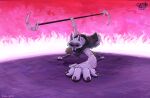  anthro battle canid canine canis colorful death_(puss_in_boots) digital_media_(artwork) fight fighting_pose fur gazuki grey_body grey_fur hi_res looking_at_viewer male mammal melee_weapon polearm pose puss_in_boots_(film) puss_in_boots_the_last_wish scythe simple_background solo weapon wolf 