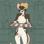 1:1 2022 427deer absurd_res anthro appliance baking baking_tray balls blonde_hair bodily_fluids breasts brown_body brown_fur buckteeth clothing cookie cooking digital_media_(artwork) dripping food foreskin fur genital_fluids genitals gloves gloves_only green_eyes gynomorph hair half-erect handwear handwear_only hi_res humanoid_genitalia humanoid_penis intersex kitchen kitchen_appliance looking_at_viewer mammal mostly_nude mottled mottled_body mottled_fur mouse murid murine navel nipples nude open_mouth oven oven_mitts oven_mitts_only partially_retracted_foreskin penis precum precum_drip rodent simple_background small_penis smile solo sweat tail teeth white_body white_fur