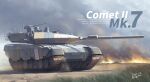  absurdres comet_ii_mk.7 day fire ground_vehicle highres military military_vehicle motor_vehicle no_humans original outdoors smoke spacebar_tyan tank tank_focus vehicle_focus 