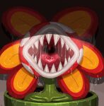 animated bodily_fluids breath breathing digital_media_(artwork) drooling elemental_creature eyeless flora_fauna humanoid ikiki lips mario_bros mouth_shot nintendo open_mouth piranha_plant pixel_(artwork) plant saliva sharp_teeth simple_background solo steam sweat teeth tongue warp_pipe wet
