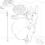 1:1 2025 3_toes 4_fingers aliasing anthro barefoot belly big_belly biped black_and_white bloated bold_text breasts buckteeth burping butt cellphone crumbs currency_symbol digital_drawing_(artwork) digital_media_(artwork) disney dollar_sign dripping ears_up electronics ellipsis english_description english_text european_rabbit eyebrows eyelashes featureless_breasts feet female female_anthro fingers full-length_portrait fur fur_tuft garuda_six gesture hand_gesture hand_on_belly hand_print hatching_(art) head_tuft heart_after_text hi_res holding_belly huge_belly inner_ear_fluff inside insult insult_of_endearment interjection judy_hopps lagomorph leporid linked_speech_bubble looking_at_cellphone looking_at_object looking_at_phone mammal mcdonald&#039;s messy monochrome notification nude nude_anthro nude_female obese obese_anthro obese_female oryctolagus overweight overweight_anthro overweight_female paper_bag phone portrait profanity pupils rabbit rabbit_ears scut_tail shaded short_tail side_view simple_background smartphone solo sound_effects speech_bubble standing string_lights stuttering symbol tail teeth text toes trash tuft v_sign weight_gain white_background white_text wrapper zootopia