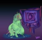 anal anal_penetration anthro anus areola big_breasts bodily_fluids breasts butt colored crouching cum dark_nipples dildo dildo_in_ass dildo_insertion double_dildo double_penetration dripping drooling duxeite ears_back electronics feet female femengumisi floor genital_fluids genitals green_body green_skin hi_res horn huge_breasts hyper hyper_breasts hypnosis hypnotic_screen milk mind_control monster_girl_(genre) nipples object_in_ass orgasm penetration penis pivoted_ears projectile_cum saliva screen self_insert sex_toy sex_toy_in_ass sex_toy_insertion signature solo tail television vaginal vaginal_penetration vulva