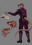  ambiguous_gender anthro argonian armor bethesda_softworks butt clothed clothing footwear hi_res horn model_sheet mordorinka open_mouth rear_view red_eyes reptile scales scalie sharp_teeth simple_background solo teeth the_elder_scrolls tongue 