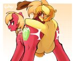  absurd_res big_macintosh_(mlp) braeburn_(mlp) cousins_(lore) cutie_mark czu dock_(anatomy) duo earth_pony equid equine feral feral_on_feral freckled_face freckles friendship_is_magic fur grin hair hasbro hi_res horse incest_(lore) male male/male mammal my_little_pony orange_hair pony power_butt red_body red_fur slamming smile tail teeth 