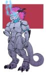 anthro dragon hi_res intricatevision machine male male/male mohawk muscular rangstrom robot robot_dragon solo warforged 