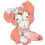 5_fingers abs anthro areola armpit_hair avian ball_slip balls barazoku barbell_piercing beak biceps big_balls big_muscles big_pecs big_penis biped bird blush bodily_fluids body_hair briefs briefs_only brown_areola brown_nipples claws closed_beak clothed clothed_anthro clothed_male clothing countershade_face countershade_feathers countershade_legs countershade_torso countershading digital_drawing_(artwork) digital_media_(artwork) erection eyes_closed feathers finger_claws fingers flat_colors foreskin front_view genital_fluids genitals glans gloves_(marking) hand_behind_head hi_res huge_balls huge_muscles huge_penis humanoid_genitalia humanoid_hands humanoid_penis hyper hyper_genitalia hyper_muscles hyper_penis majestictweive male male_anthro manly markings monotone_background multicolored_body multicolored_feathers muscular muscular_anthro muscular_arms muscular_male muscular_thighs navel nipple_barbell nipple_piercing nipples non-mammal_balls non-mammal_navel non-mammal_nipples pecs penis penis_poking_out piercing pink_briefs pink_clothing pink_glans pink_underwear portrait precum pubes quads raised_arm red_body red_feathers retracted_foreskin shaft_divide simple_background solo standing sweat three-quarter_portrait topless topless_anthro topless_male triceps two_tone_body two_tone_feathers underwear underwear_only vein veiny_balls veiny_muscles veiny_penis white_background white_balls white_body white_countershading white_feathers white_hands yellow_beak