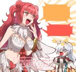  1boy 1girl :d @_@ bikini black_scarf black_vest blue_scarf blush breasts cleavage commentary_request cowboy_shot feather_trim feathered_wings hair_over_one_eye large_breasts long_hair minstrel_(ragnarok_online) mismatched_bikini namosuke_(oetwmkekmz) navel open_mouth pink_eyes pink_hair polka_dot polka_dot_scarf ragnarok_online red_bikini red_scarf scarf seeing_stars smile striped_clothes striped_scarf swimsuit twintails vest wanderer_(ragnarok_online) watermark white_bikini white_scarf white_wings wings 