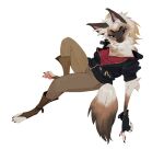 3_toes action_pose anthro arm_tuft blue_eyes brown_body brown_fur claws clothing digital_drawing_(artwork) digital_media_(artwork) domestic_cat elbow_tuft feet felid feline felis female finger_claws fingerless_gloves fluffy fluffy_fur fluffy_tail footwear fur gesture gloves hand_gesture handwear jacket khaki_pants long_tail looking_at_viewer mammal multicolored_body multicolored_fur narrowed_eyes pawpads paws pink_pawpads pointing pointing_down pointy_ears pose ruffu shirt shoes siamese simple_background smile soles solo squint tail toe_claws toeless_footwear toeless_shoes toes topwear tuft two_tone_body two_tone_fur unnamed_character white_body white_fur