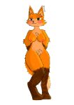absurd_res anthro blush breasts canid canine female fox full-length_portrait furgals gynomorph hi_res intersex mammal nude portrait red_fox shy smile solo solo_focus true_fox