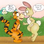 1:1 2021 3_toes animate_inanimate annoyed anthro bent_arm bent_legs black_eyes black_stripes black_tail_tip chest_tuft closed_smile colored crouching digital_drawing_(artwork) digital_media_(artwork) dipstick_tail disney duo_focus english_description eye_contact eyelashes featureless_feet feet felid female fur furrowed_brow furrowed_eyebrows group heart_symbol hi_res insult interspecies jumping lagomorph leporid light lighting living_plushie long_ears looking_at_another male male/male mammal markings midair motion_lines mouth_closed multicolored_body multicolored_fur nickname nose_to_nose nude_anthro nude_male onomatopoeia open_mouth open_smile orange_body orange_fur orange_tail pantherine pink_inner_ear pink_nose pink_sky pink_tongue plant plushie pupils rabbit rabbit_(winnie_the_pooh) red_mouth reptile sandra_(scottysnyder) scalie scut_tail short_tail shrub sky smile smiling_at_another snake snake_hood sound_effects spying striped_markings striped_tail stripes tail tail_markings tan_body tan_fur tan_inner_ear teal_tail text theinspiredsphynx tiger tigger toes tongue trio tuft two_tone_tail whiskers white_body white_fur white_pupils white_tail winnie_the_pooh_(franchise)