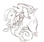 2014 3_toes anthro anthro_penetrated anus biped blush braixen breasts breloom butt canid canine claws darkmirage digital_drawing_(artwork) digital_media_(artwork) duo feet female female/female female_penetrated female_penetrating female_penetrating_female finger_claws fox generation_3_pokemon generation_6_pokemon genitals inner_ear_fluff interspecies looking_back lying mammal narrowed_eyes nintendo nipple_fetish nipple_play nipple_suck nude nude_anthro nude_female on_back pawpads penetration pokemon pokemon_(species) sex simple_background sketch small_breasts snout stick sucking tail tail_fetish tail_in_vagina tail_insertion tail_play toe_claws toes tuft vaginal vaginal_penetration vulva white_background