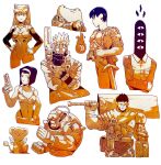 3girls 5boys alphonse_elric armor berserk black_hair bob_cut breastplate breasts cardcaptor_sakura casca_(berserk) character_request cowboy_bebop creature cropped_vest crossed_arms davilorium dragonslayer_(sword) earrings extra_eyes faye_valentine frog full_armor fullmetal_alchemist furrowed_brow glasses greatsword gun guts_(berserk) hairband half_updo hand_in_pocket handgun hands_on_own_hips headgear holding holding_gun holding_weapon hoop_earrings jewelry kero_(cardcaptor_sakura) mecha_pilot_suit mechanical_arms medium_breasts midriff mini_wings multiple_boys multiple_girls neon_genesis_evangelion one_eye_closed onodera_punpun oyasumi_punpun plate_armor plugsuit_(evangelion) plume round_eyewear short_hair shoulder_armor single_mechanical_arm souryuu_asuka_langley spiked_hair sword trigun vash_the_stampede vest weapon white_background wings yo-yo 